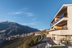 Exterior - Holiday Apartment "Charming Frida Residence Dornsberg" with Mountain View & Indoor Pool (Schenna)