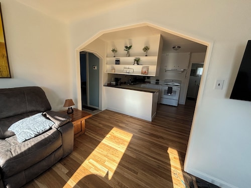 Cozy home with fenced yard and pet friendly.