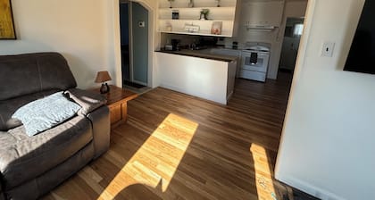 Cozy home with fenced yard and pet friendly.