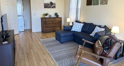 Cozy modern small town apartment pet and child friendly large parking