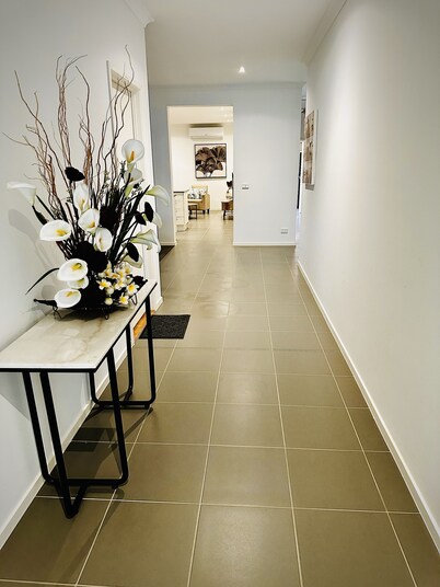 Clean and airy house in a family friendly neighbourhood. Home office available. 