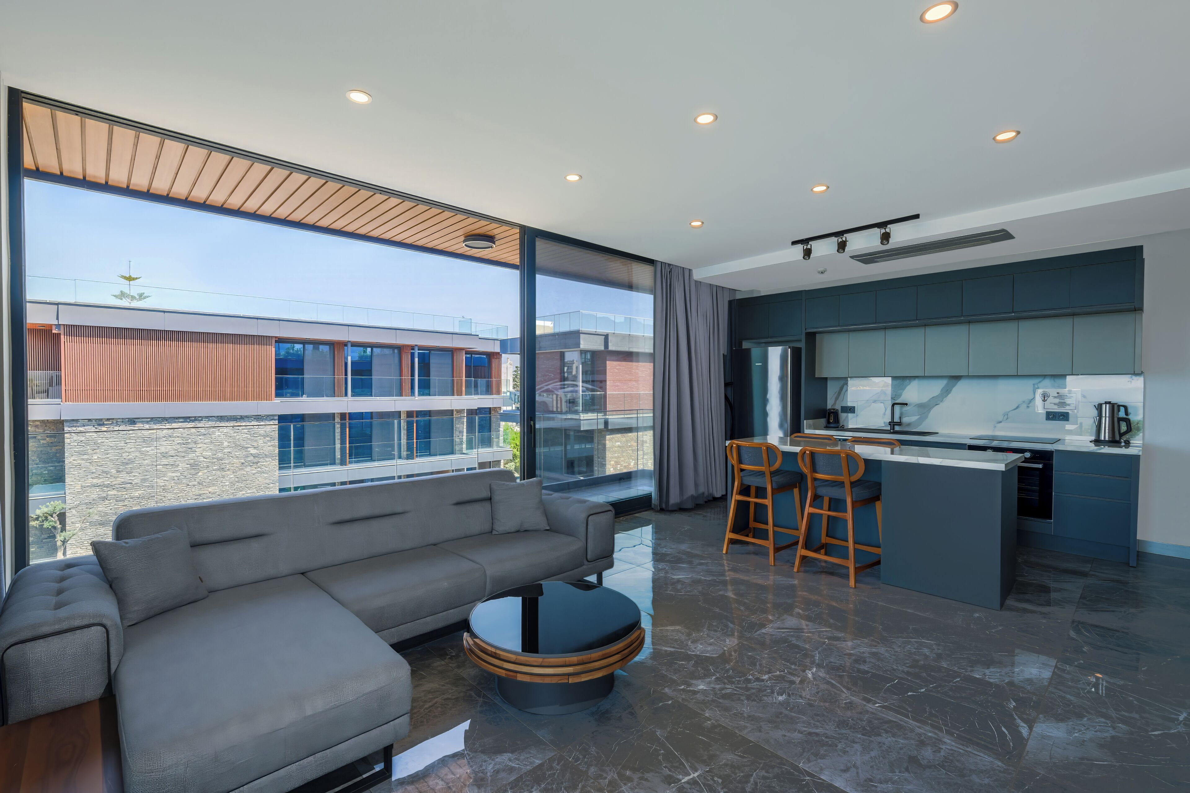 Panoramic-Suite, 2 Schlafzimmer, Meerblick, Strandnähe | Wohnbereich
