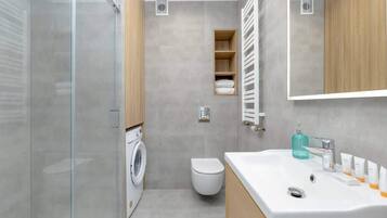 Shower, hair dryer