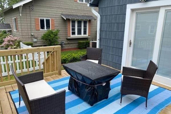 Deck Furniture - Outdoor Furniture on the New Back Deck overlooking the Backyard