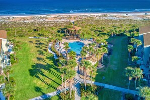 A heated pool - Pet Friendly Oceanview Condo With Two Decks & Easy Beach Access! (St. Augustine)