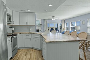 Fridge, microwave, oven, stovetop - Ground Floor Oceanfront Condo With Beach Access At Your Back Door! (St. Augustine)