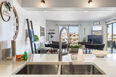 Stunning views from this top floor three bedroom condo!