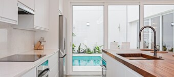 Modern Beach House: Steps to BEACH w/ Heated Pool