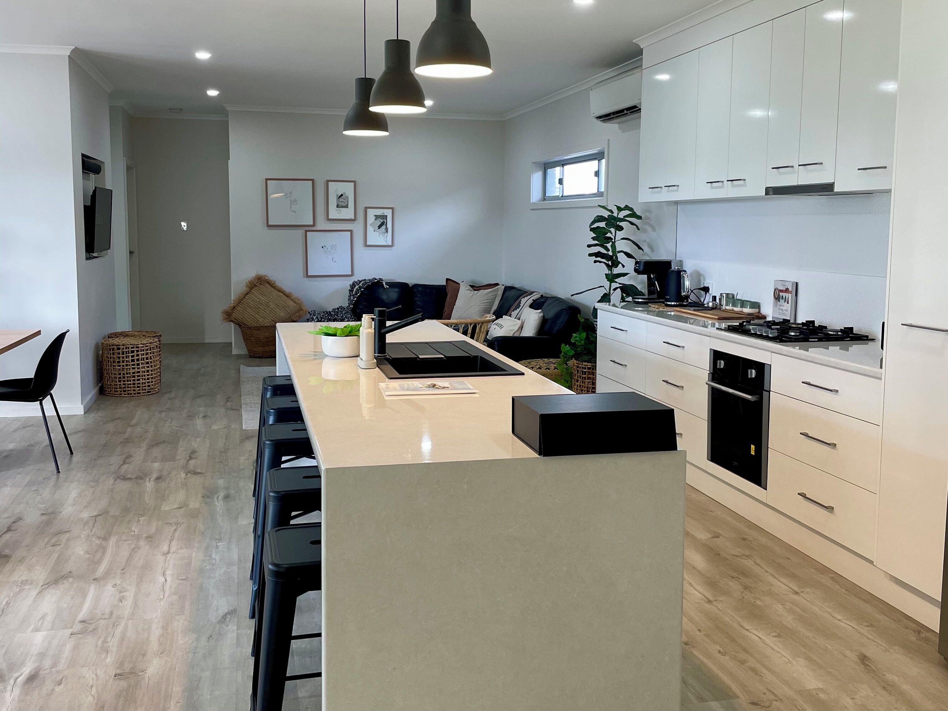 Fridge, microwave, dishwasher, toaster