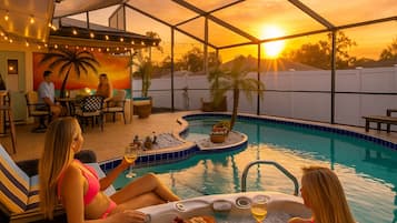 Outdoor pool, a heated pool