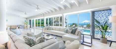 Smart TV, DVD player, music library, stereo