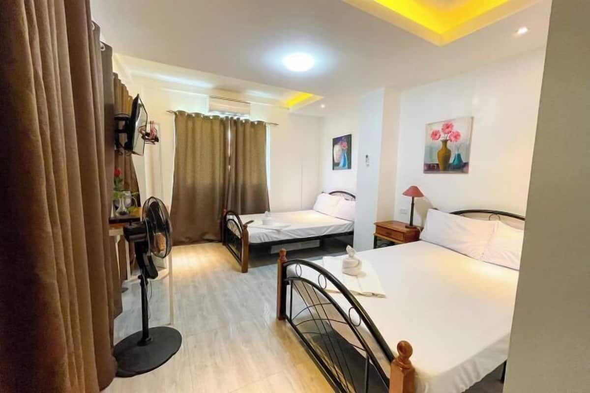 Desk, bed sheets