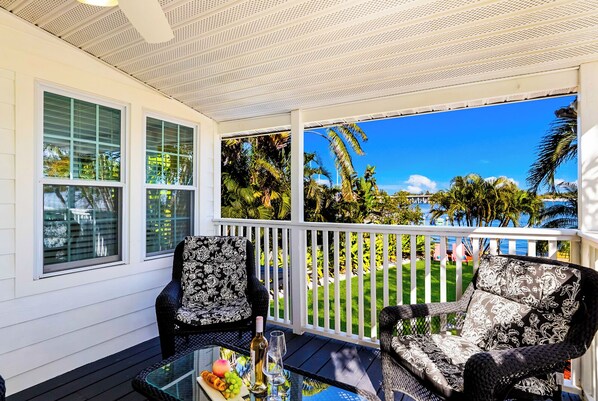 Property grounds - Bayfront Villa:  Dock, Walk to Beach and Bridge Street (Bradenton Beach)