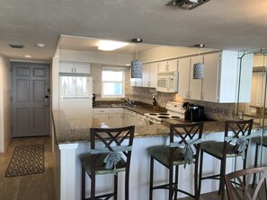 Fridge, microwave, oven, dishwasher - Stunning direct oceanfront 2-Bd /2-Bath Condo, 6th fl, Daytona Beach Shores FL (Daytona Beach)