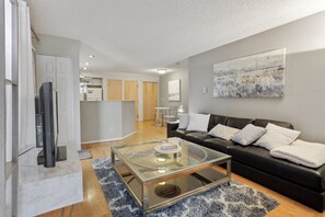 Living area - Hip Historic Baker Area Condo - Individual Garage Parking Included! (Denver)