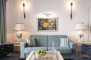 Tv, dvd-spelare, ett musikbibliotek och en stereo