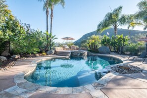 Outdoor pool, a heated pool - The Retreat: Game Room, Pool Table, Pool & Hot tub (Escondido)