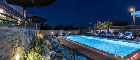 A heated pool
