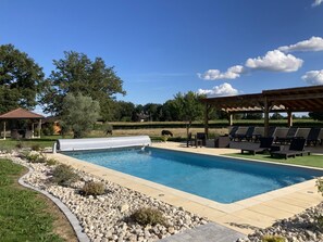 Una piscina riscaldata
