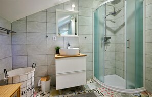 Shower, hair dryer