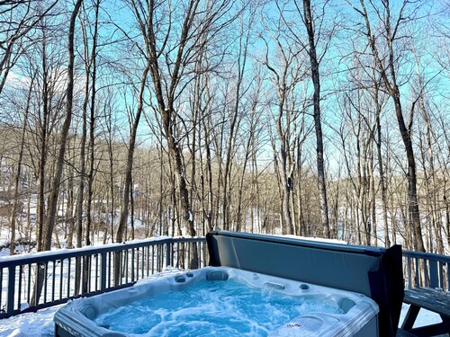 Hot Tub, Sauna, Fireplace, & Vinyl– Adventure & Charming Towns!