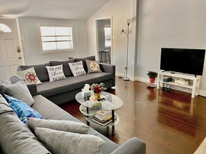 Smart-tv och eldstad