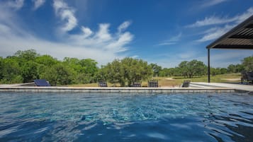 Outdoor pool, a heated pool