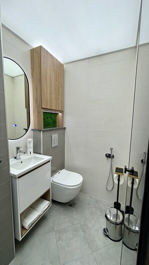 Kostenlose Toilettenartikel, Haartrockner, Bidet, Handtücher