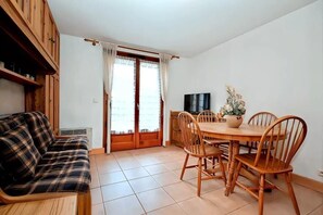 Living area - Ground floor, terrace, tv, ski locker, 41m², Les Houches (Les Houches)