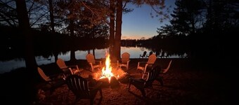 1/2 acre, 450 feet of lake frontage and a sandy beach with sunsets! 