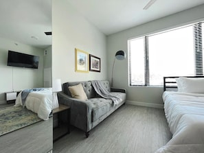 Desk, iron/ironing board, free WiFi, bed sheets