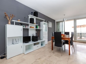 Microwave, dishwasher, toaster, highchair