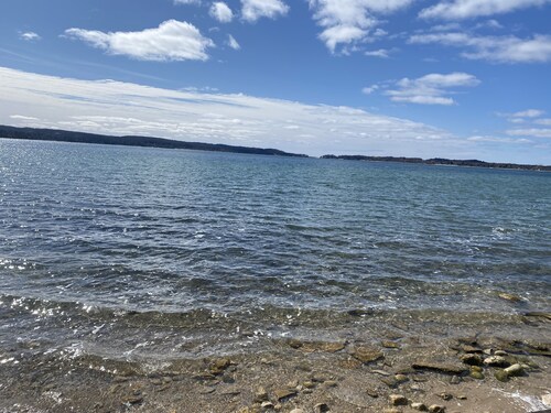 M-22 Lakefront Property in Onekama with amazing Sunsets!!