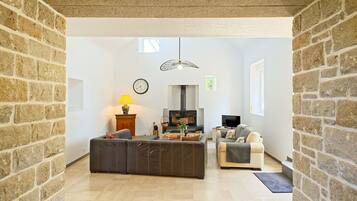 Télévision, cheminée