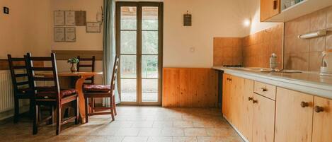 Microwave, dining tables