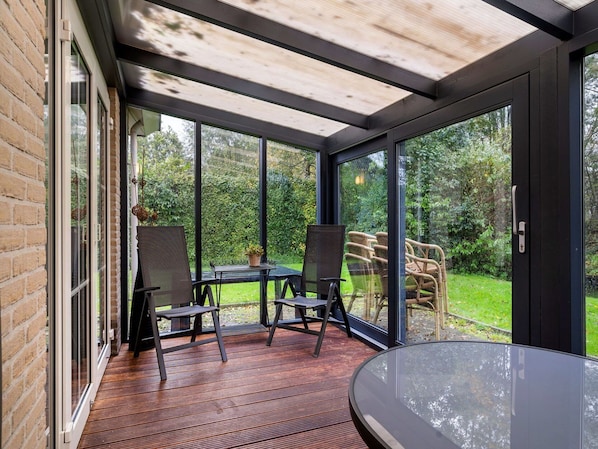Plant, Property, Furniture, Shade, Wood, Chair, Tree, Window, Cottage