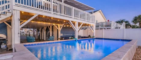 A heated pool