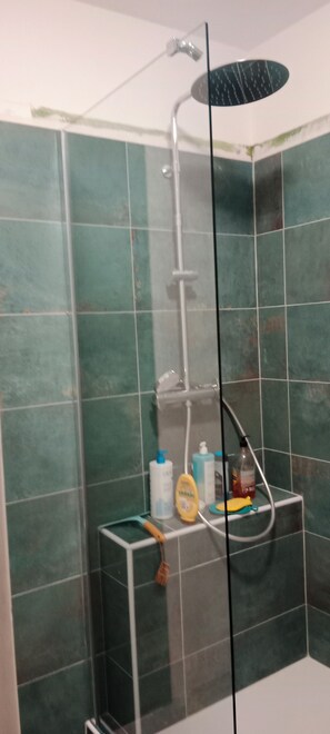 Dusche, Haartrockner, Seife