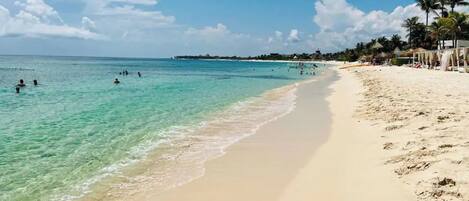 Sun loungers, beach towels