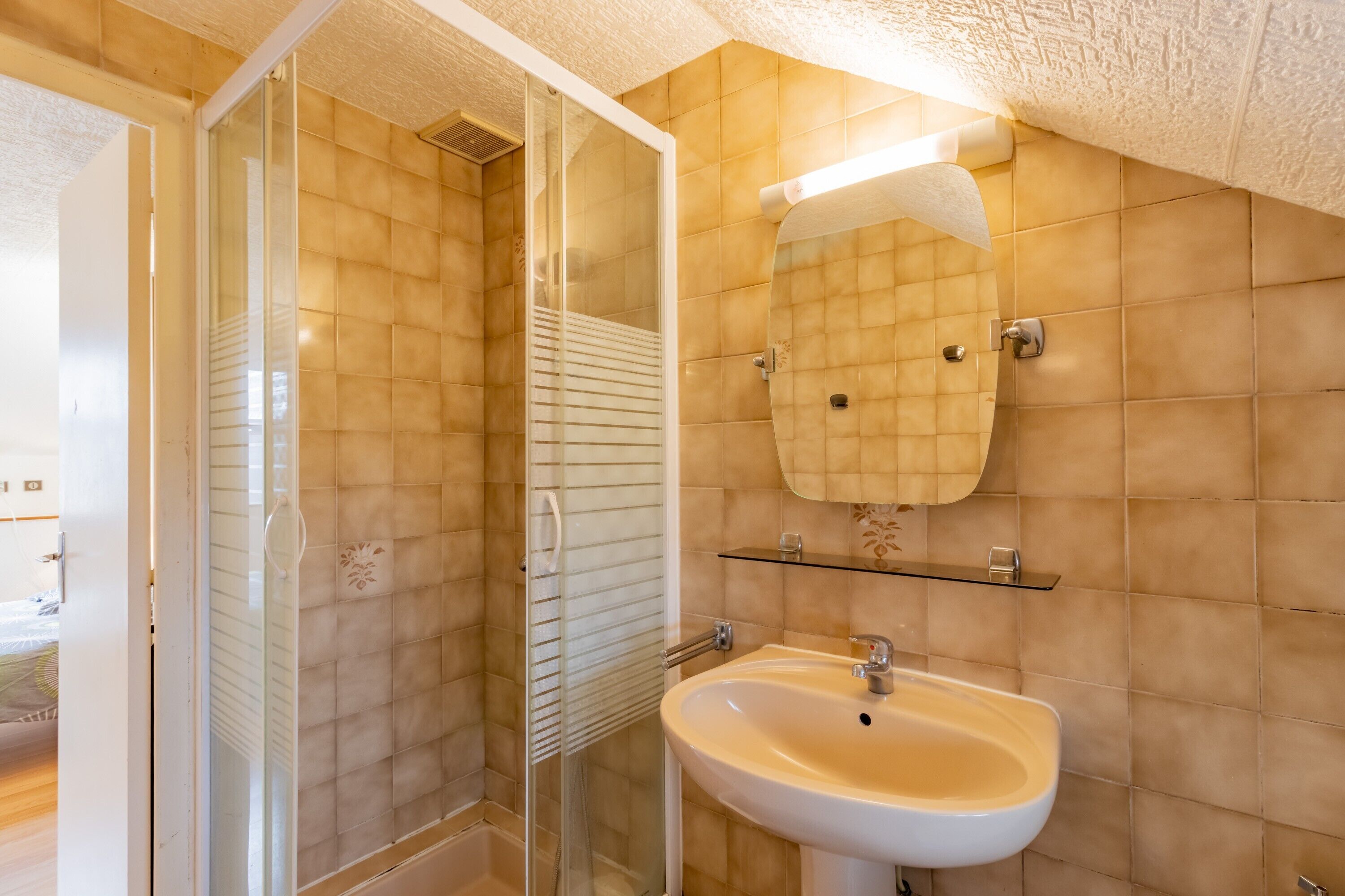 Shower, hair dryer