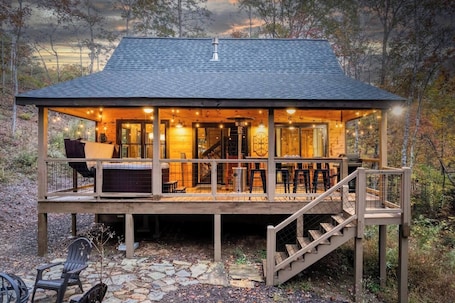 Exterior. Cozy Blue Ridge Cabin: Hot Tub, Firepit, and More!