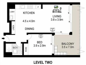 Floor plan - Modern, Private Luxury Apartment - Harbourside (Darlinghurst)