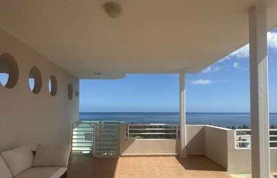 Beachfront Penthouse!  Stunning views of the Caribbean Sea and Vieques island. 