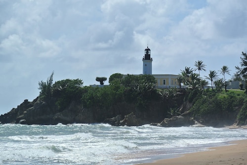 Beachfront Penthouse!  Stunning views of the Caribbean Sea and Vieques island. 
