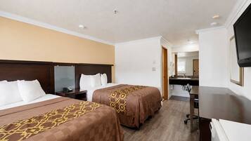 Room, 2 Queen Beds | Desk, free WiFi, bed sheets