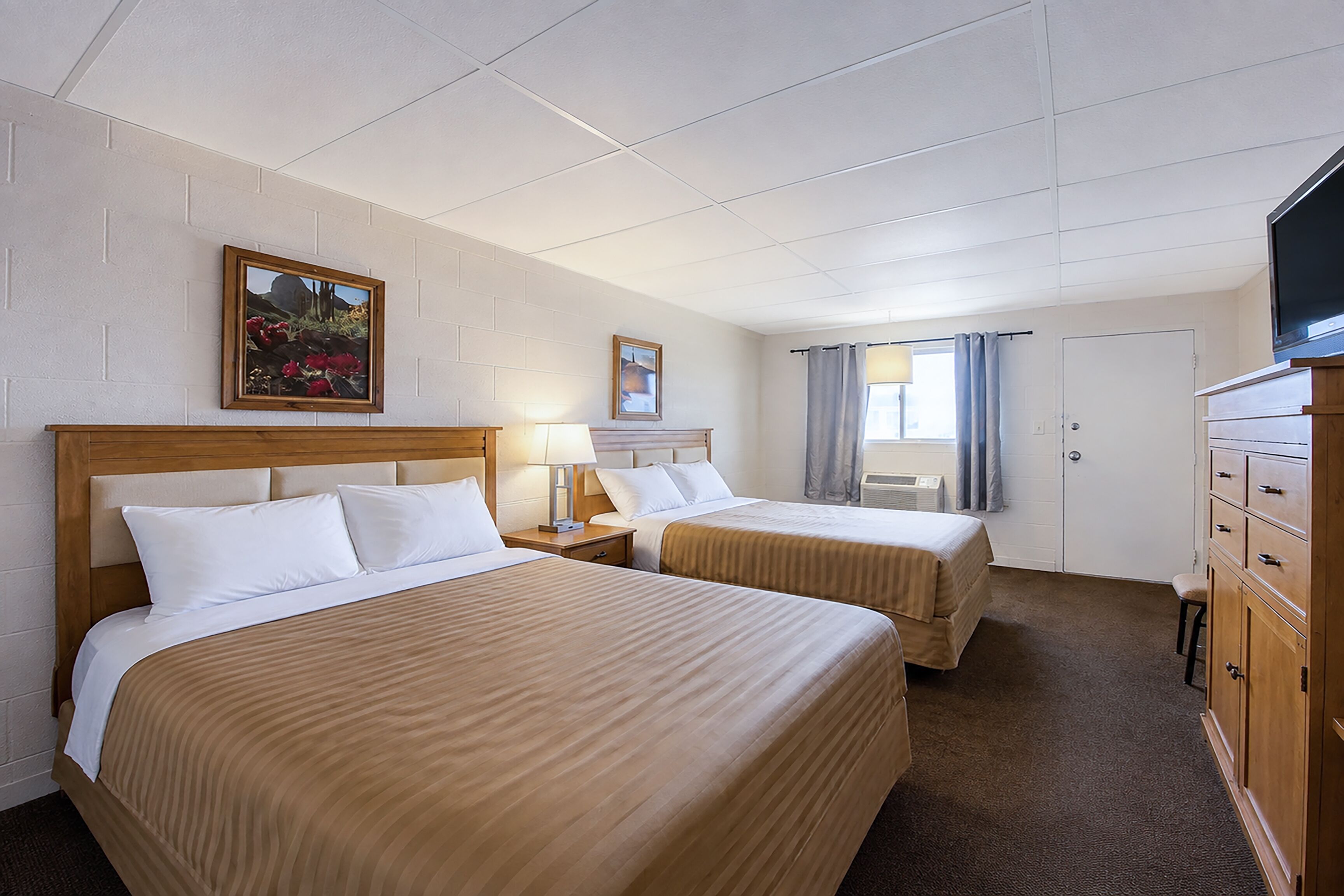 Room, 2 Queen Beds | Desk, WiFi (free), bed sheets
