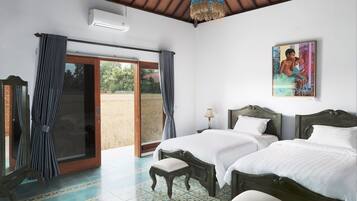 Kamar Twin Deluks, pemandangan gunung | Wi-Fi gratis dan seprai linen