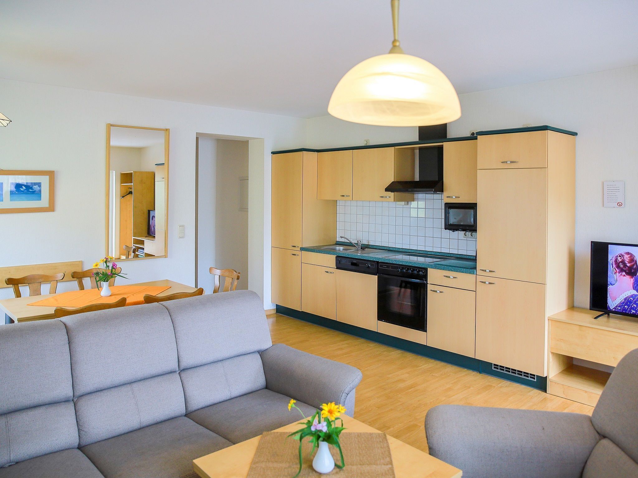 Ferienanlage Zum See - Fewo Wohnraum mit Küche