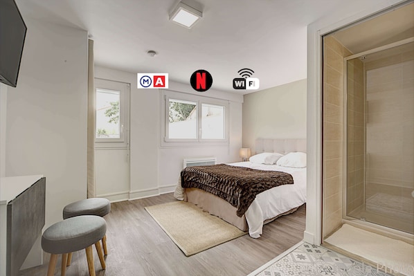 1 soveværelse, strygejern/strygebræt, Wi-Fi, sengetøj