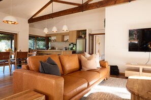 Smart TV, fireplace